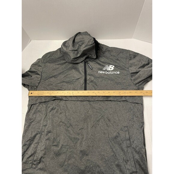 New Balance 1/4 Zip All Motion Hooded Jacket Gray Size M - Picture 6 of 7